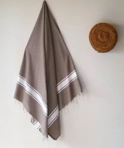 fouta de plage taupe