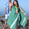 Fouta de plage vert