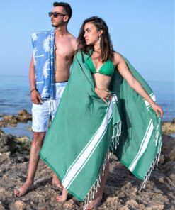 Fouta de plage vert