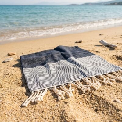 Fouta bleu marine