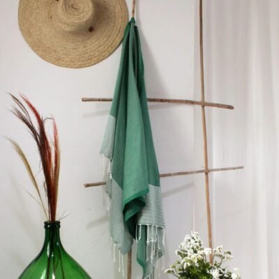 Fouta nid d'abeille Vert