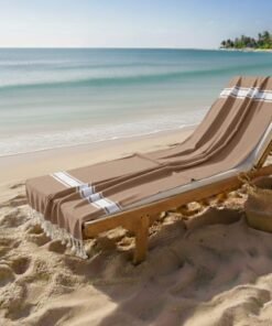 fouta de plage taupe