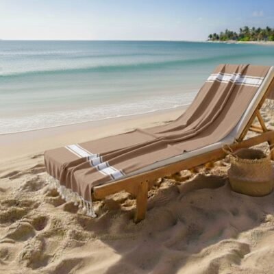 fouta de plage taupe