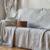 Jeté de canapé beige
