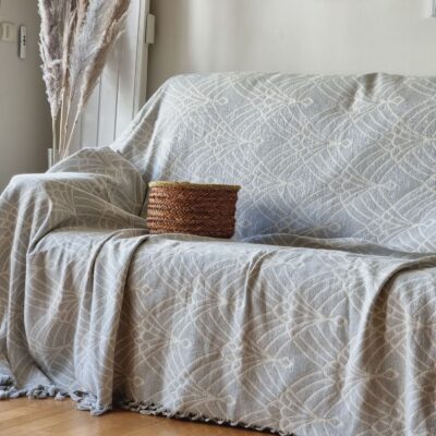 Jeté de canapé beige