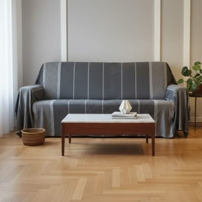 Jeté de canapé gris XXL