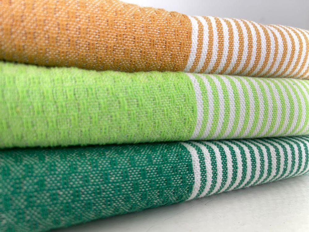 Fouta nid d'abeille Vert