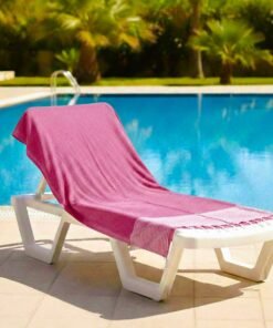 serviette de bain magenta