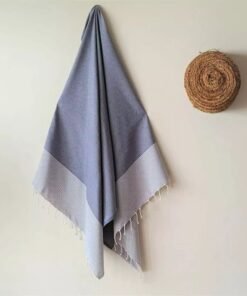 Fouta de plage bleu clair