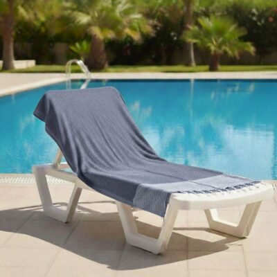 Fouta de plage bleu clair