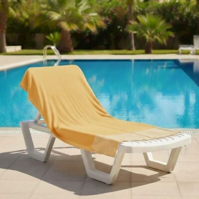 Fouta nid d'abeille Jaune