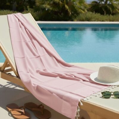 fouta rose clair