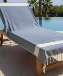 Fouta serviette de bain bleu clair