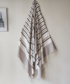 Fouta Jrida Marron serviette de plage