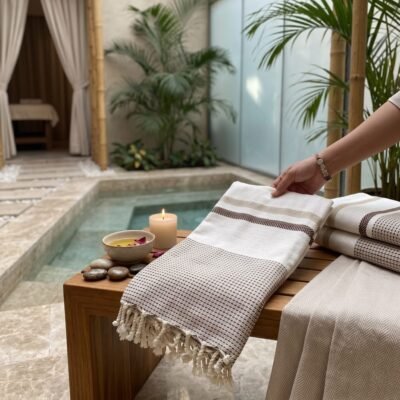 Fouta marron spa