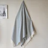 Fouta Marinière bleu clair 100% coton