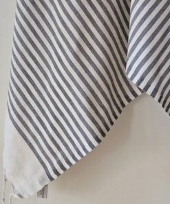 fouta marinière gris