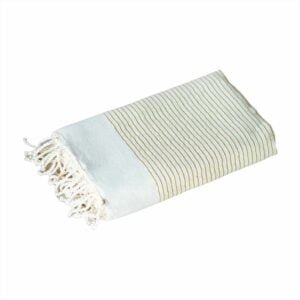 Jeté blanc lurex doré