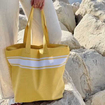sac a main plage jaune