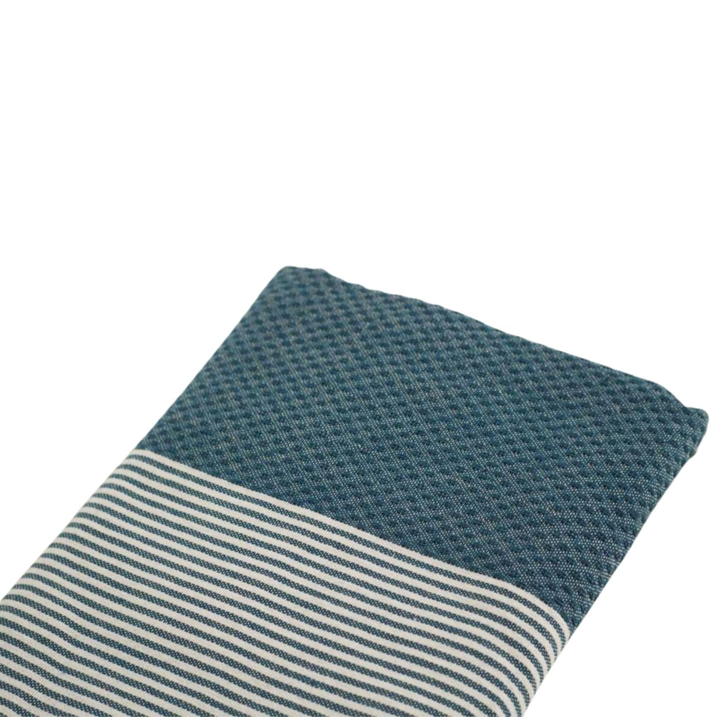Fouta De Plage 100% Coton Nid D'Abeille - Taille 100x200cm - Violet - Serviette Légère & Absorbante