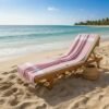 fouta de plage rose clair