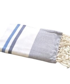 Fouta bleu jrida épaisse