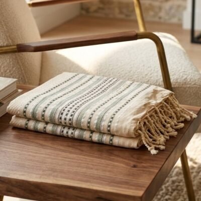 serviette de plage beige