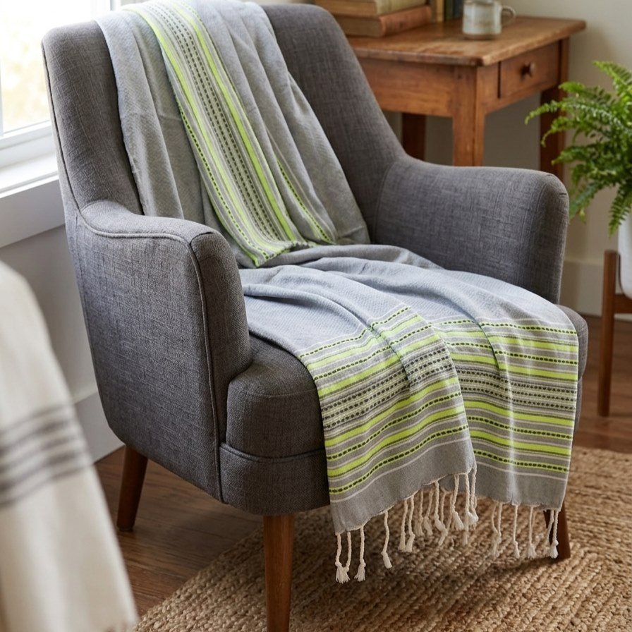 fouta traditionnelle grise