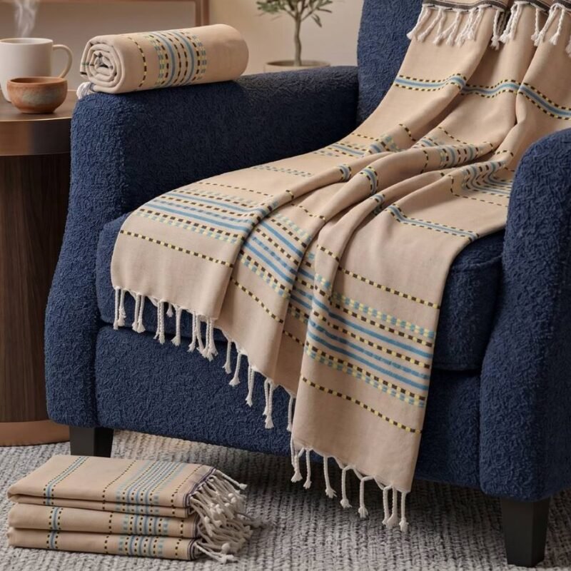 fouta beige berbère