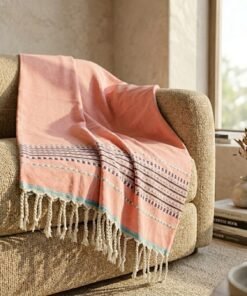 fouta rose poudré
