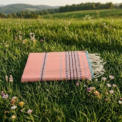 fouta rose poudré tunisie