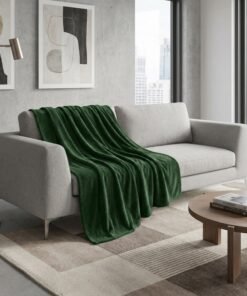 plaid micofibre vert