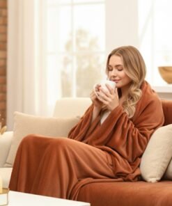 plaid polaire terracotta