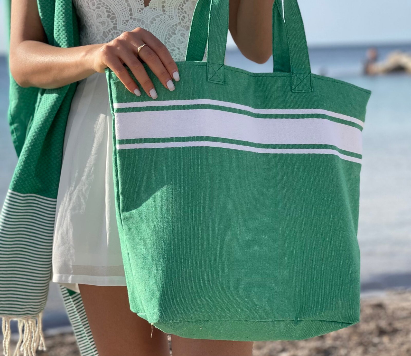 Sac de plage éco-responsable FOUTA619