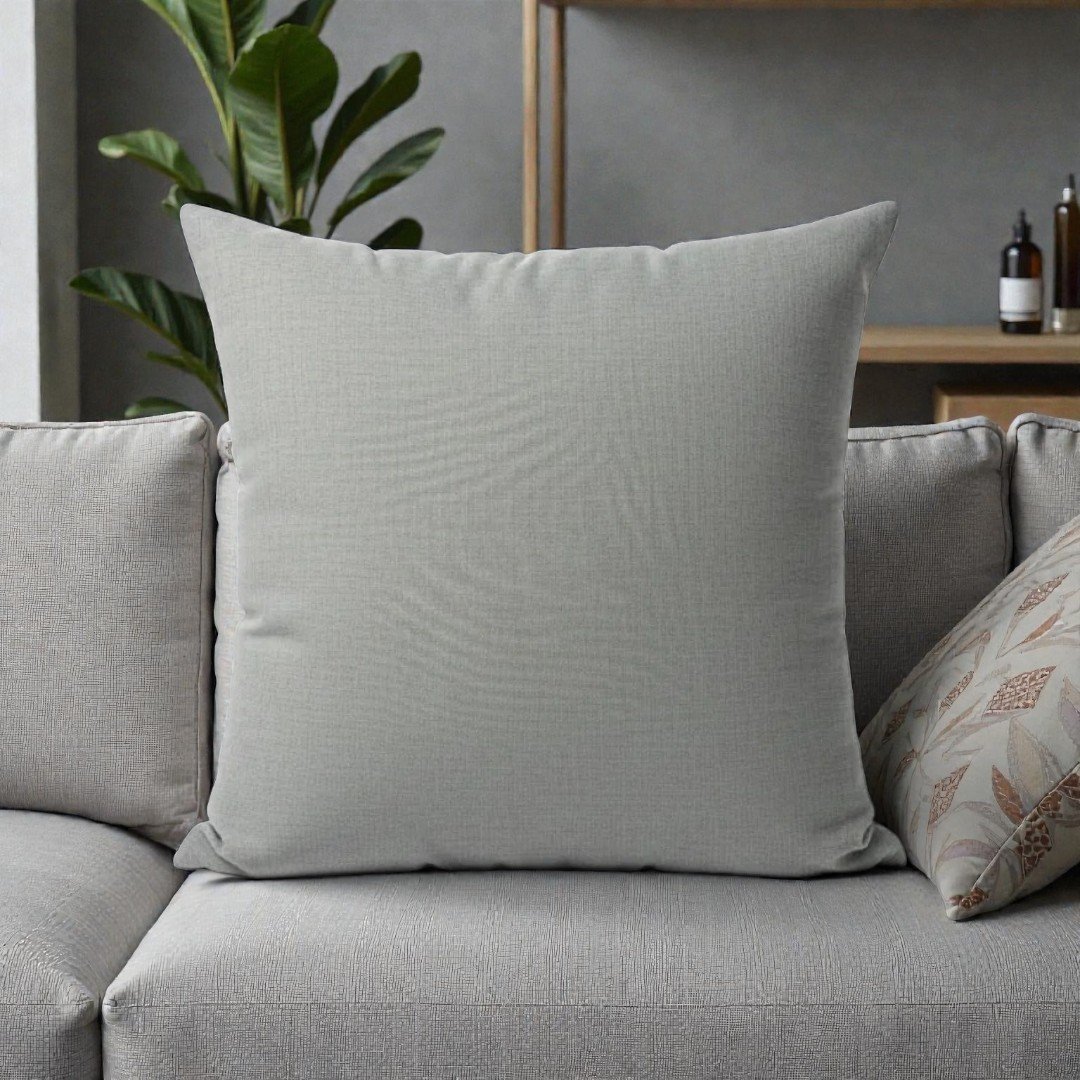 Housse coussin en coton 45x45 – Gris