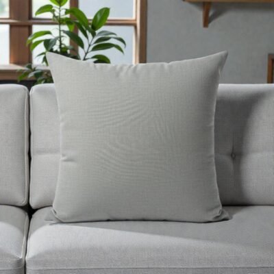 Housse coussin en coton 45x45 – Gris