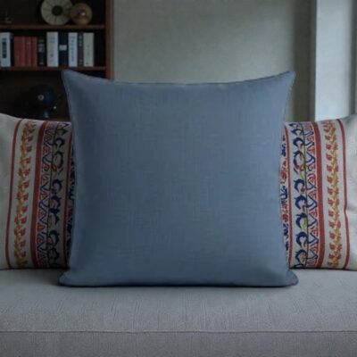 Housse coussin en coton 45 x 45 - Bleu