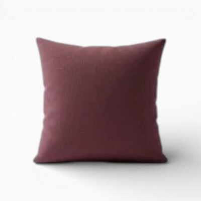 Housse coussin en coton 45x45 – Bordeaux Profond