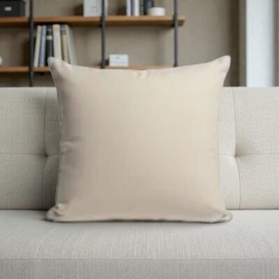 Housse coussin en coton 45x45 – Beige Naturel