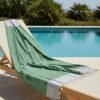 Fouta nid d'abeille Vert