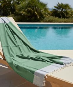Fouta nid d'abeille Vert