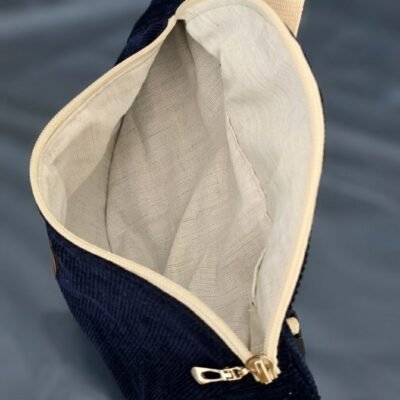 sacoche velours femme bandoulière bleu