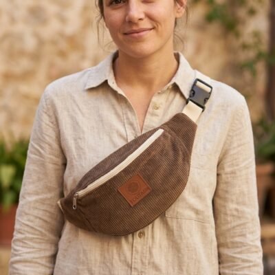 sacoche velours femme bandoulière marron