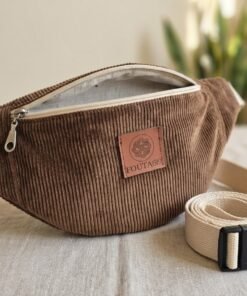 sacoche velours femme bandoulière marron