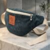 sac banane velours vert