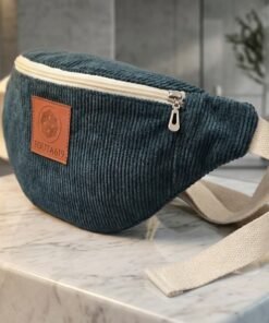 sac banane velours vert