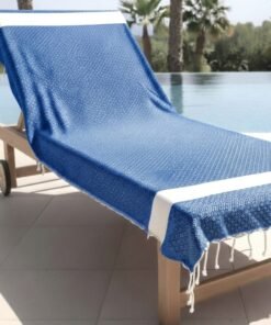 fouta de plage bleu roi diamant