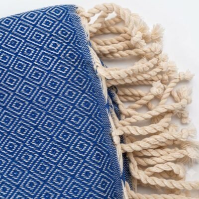 fouta de plage bleu roi diamant
