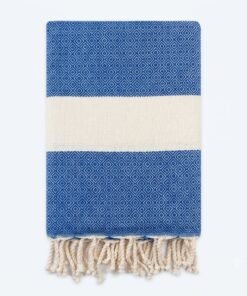 fouta de plage bleu roi diamant